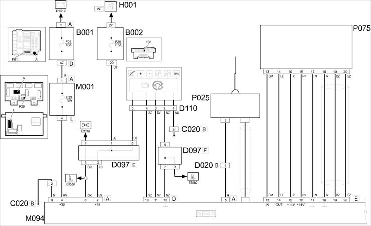Fiat Panda II Schematy JPG wiring diagrams - Radioodbiornik 1.jpg