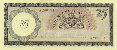Netherlands Antilles - NetherlandsAntillesP3-25Gulden-1962-donatedfvt_b.jpg