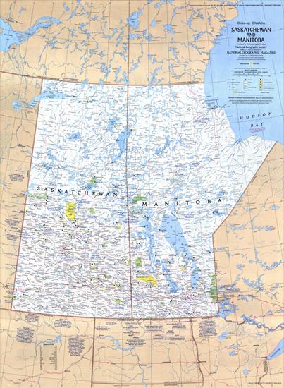 Mapy National Geographic. 539 map. Wysoka jakość - Canada - Saskatchewan  Manitoba 1979.jpg