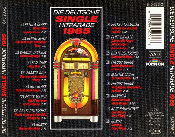 1990 - VA - Die Deutsche Single Hitparade 1965 - Back.bmp