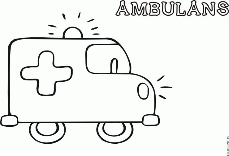 Karetka, ambulans - karetka - kolorowanka 8.GIF