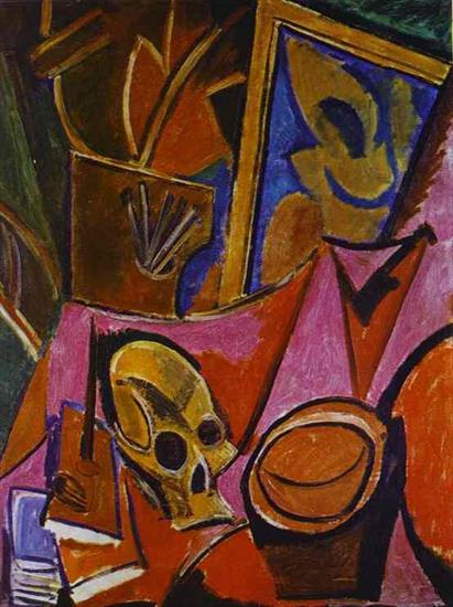 Pablo Picasso - picasso-Composition with a Skull. 1907..jpg